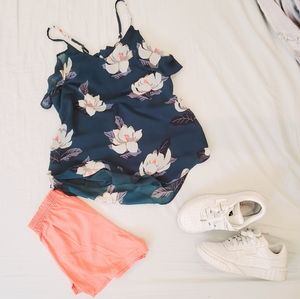 Spaghetti strap floral top